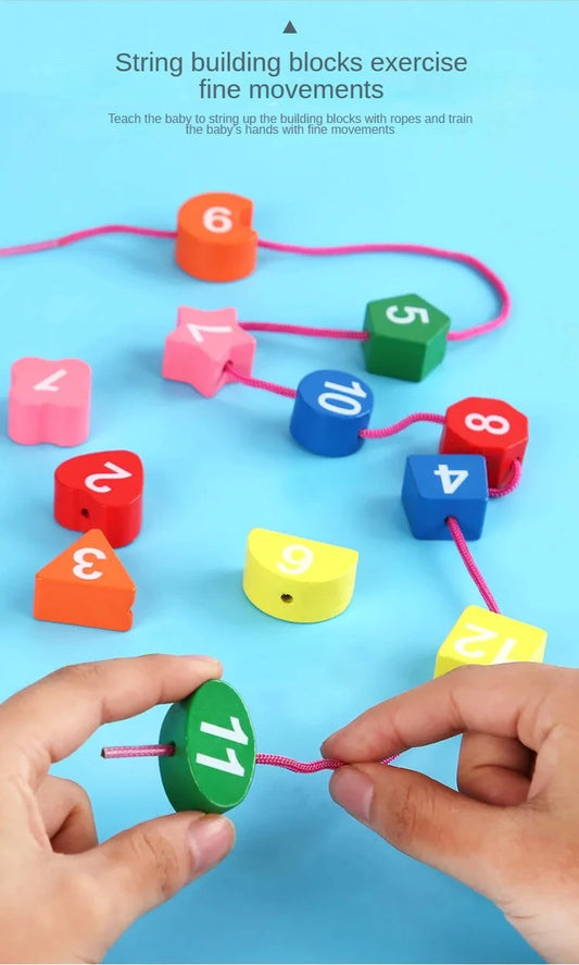 Montessori Holzspielzeug – Zahlen & Motorik Lernspiel für Kinder (1–3 Jahre)