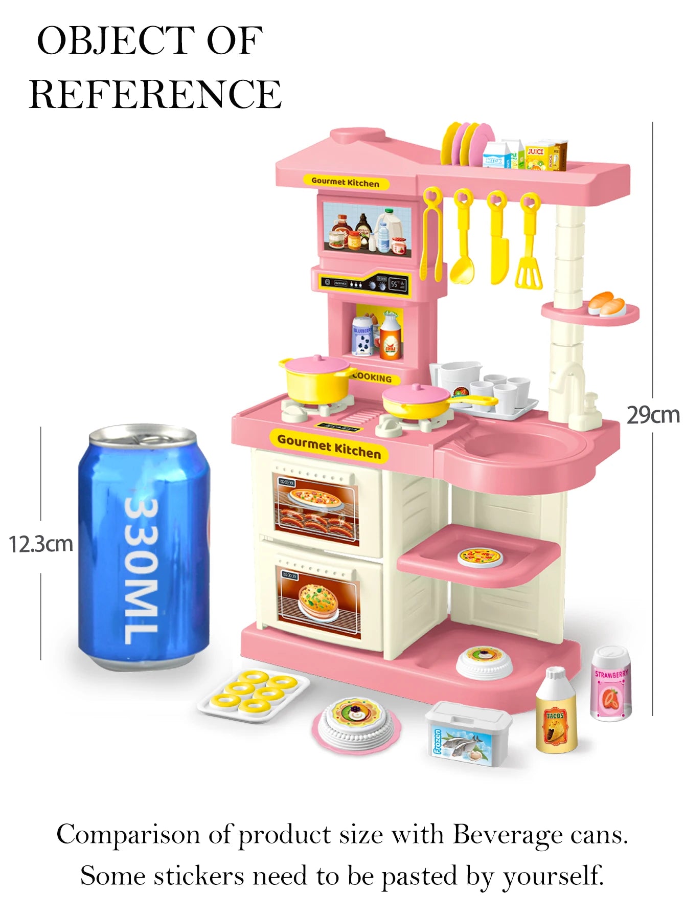 Kinderküche Spielset – Interaktive Spielküche mit Zubehör für Kinder ab 3 Jahren