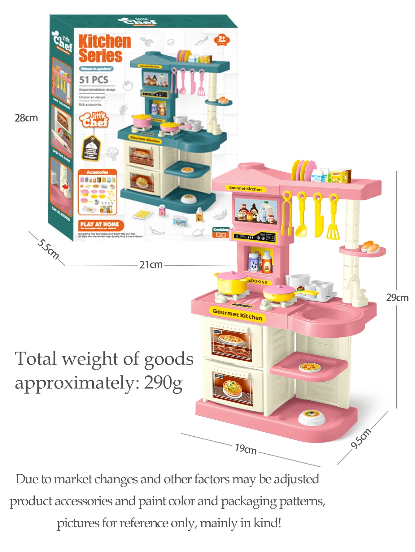 Kinderküche Spielset – Interaktive Spielküche mit Zubehör für Kinder ab 3 Jahren